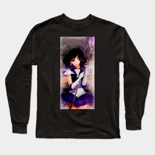 Sailor Saturn Anime Watercolor Long Sleeve T-Shirt